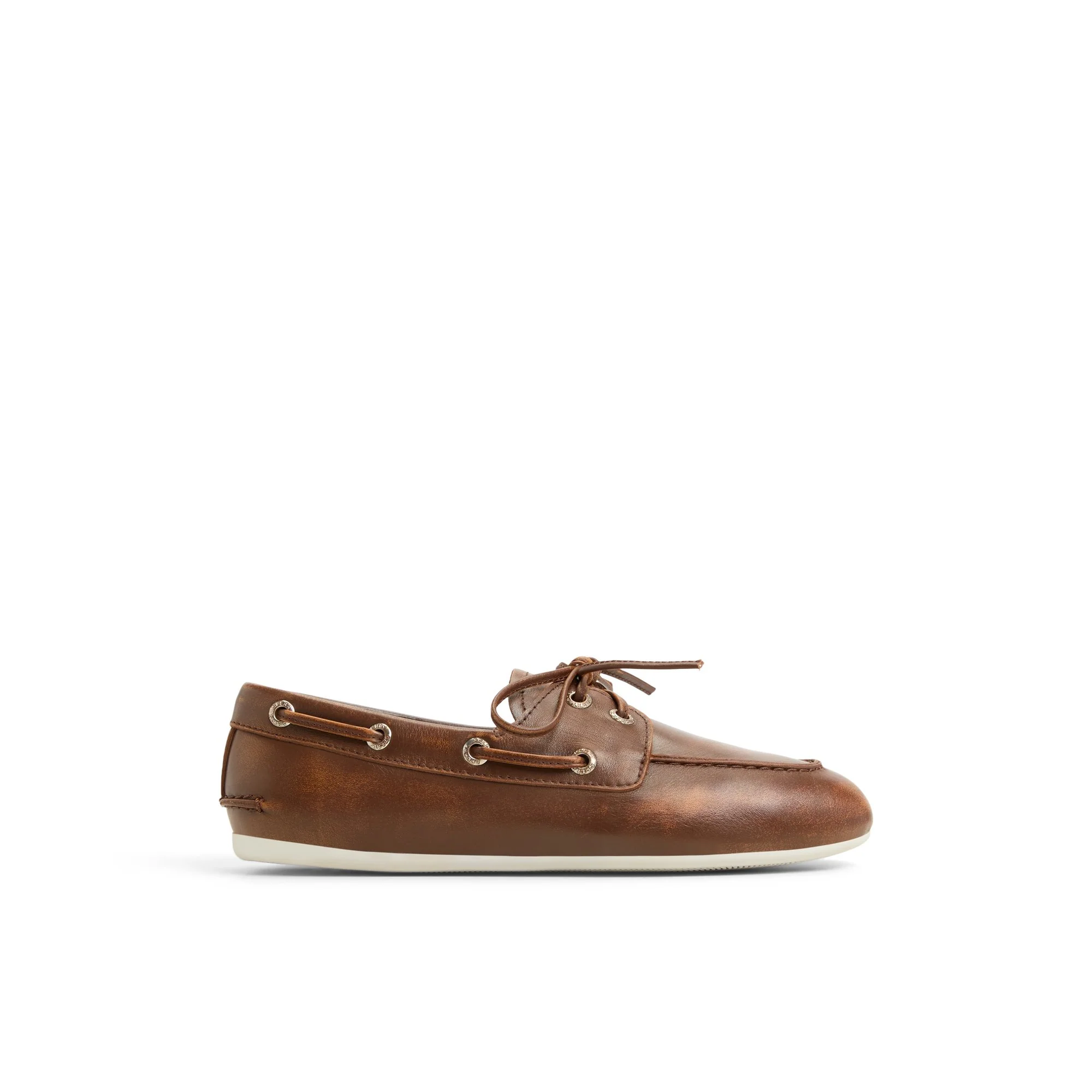 Slim Boat Shoe Tan Distressed