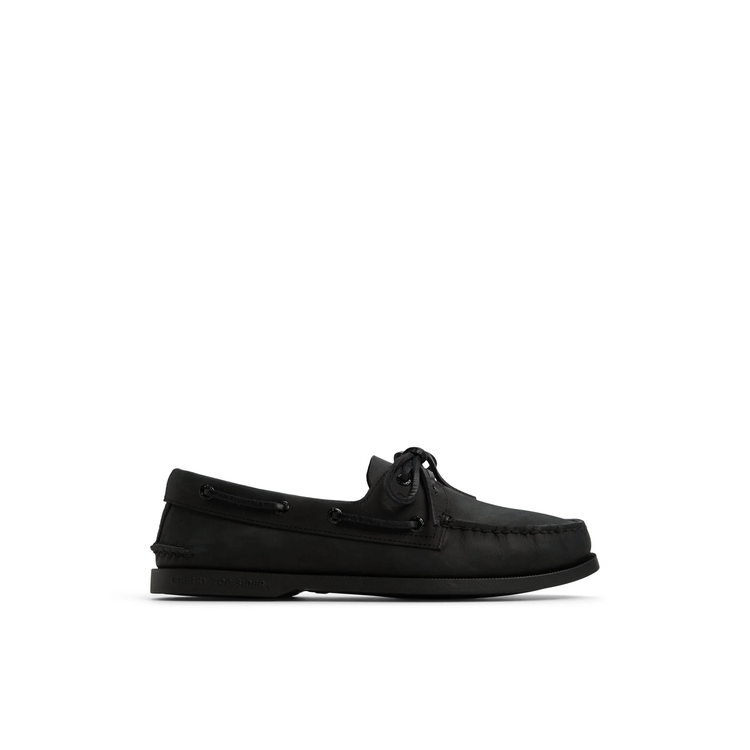 Authentic Original™ 2-Eye Boat Shoe Nero Leather Smooth