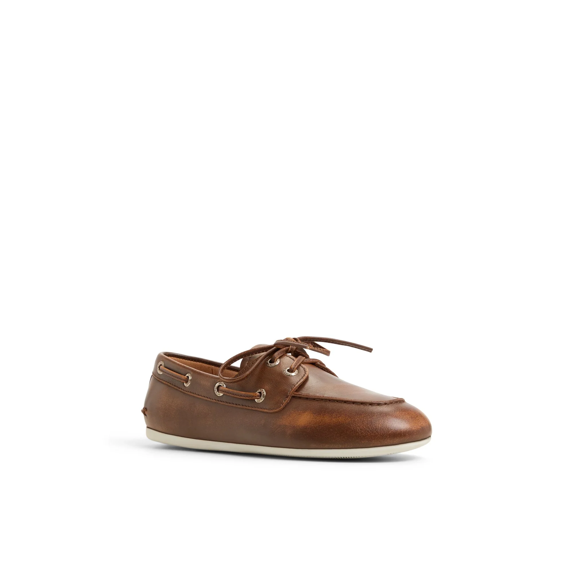 Slim Boat Shoe Tan Distressed