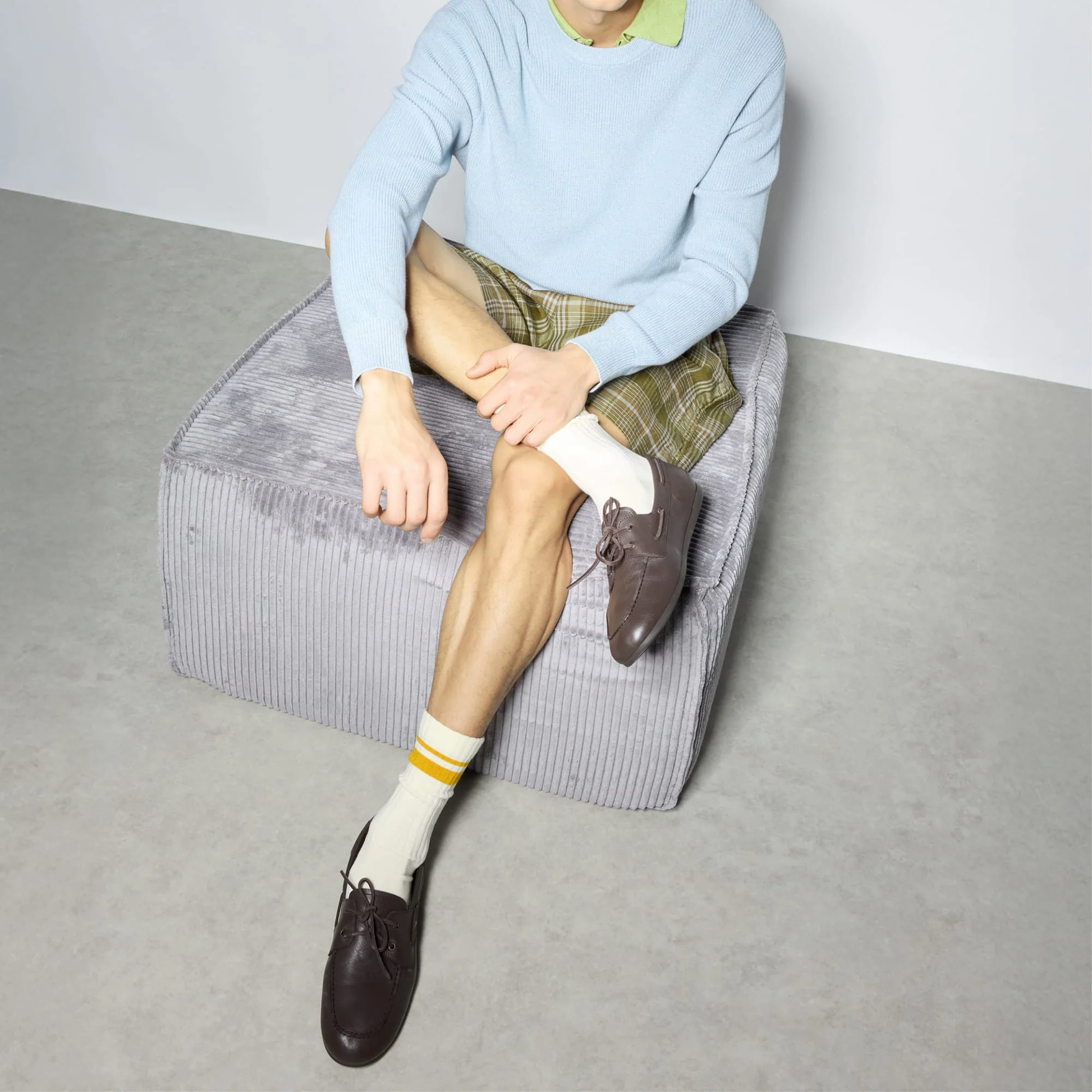 Slim Boat Shoe Dark Brown Tumbled