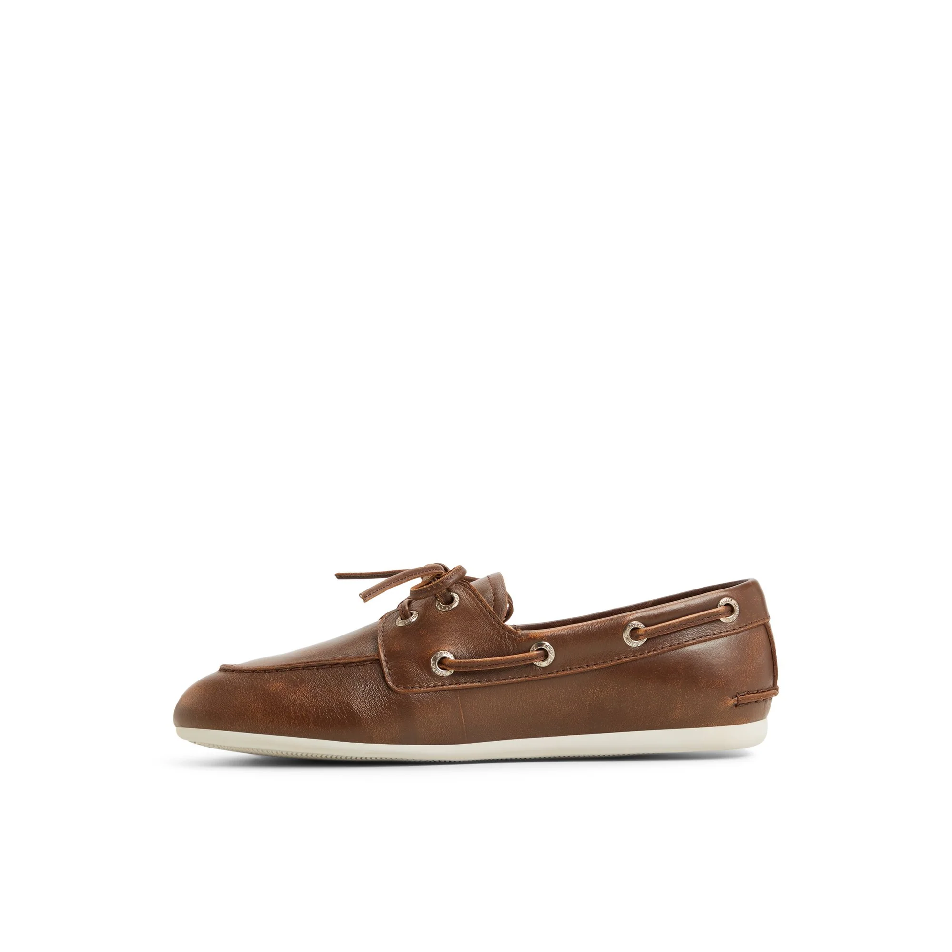 Slim Boat Shoe Tan Distressed