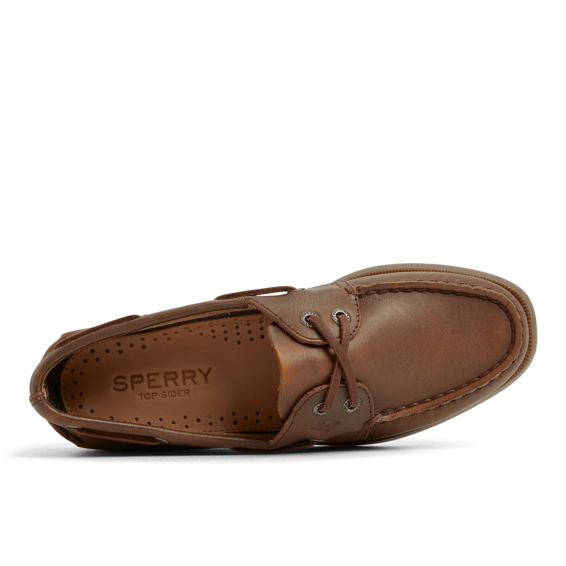 Authentic Original™ 2 Eye Boat Shoe Brown Leather Distressed