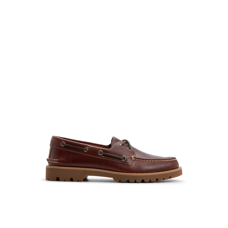 Authentic Original™ 2-Eye Lug Boat Shoe Mahogany Leather Smooth