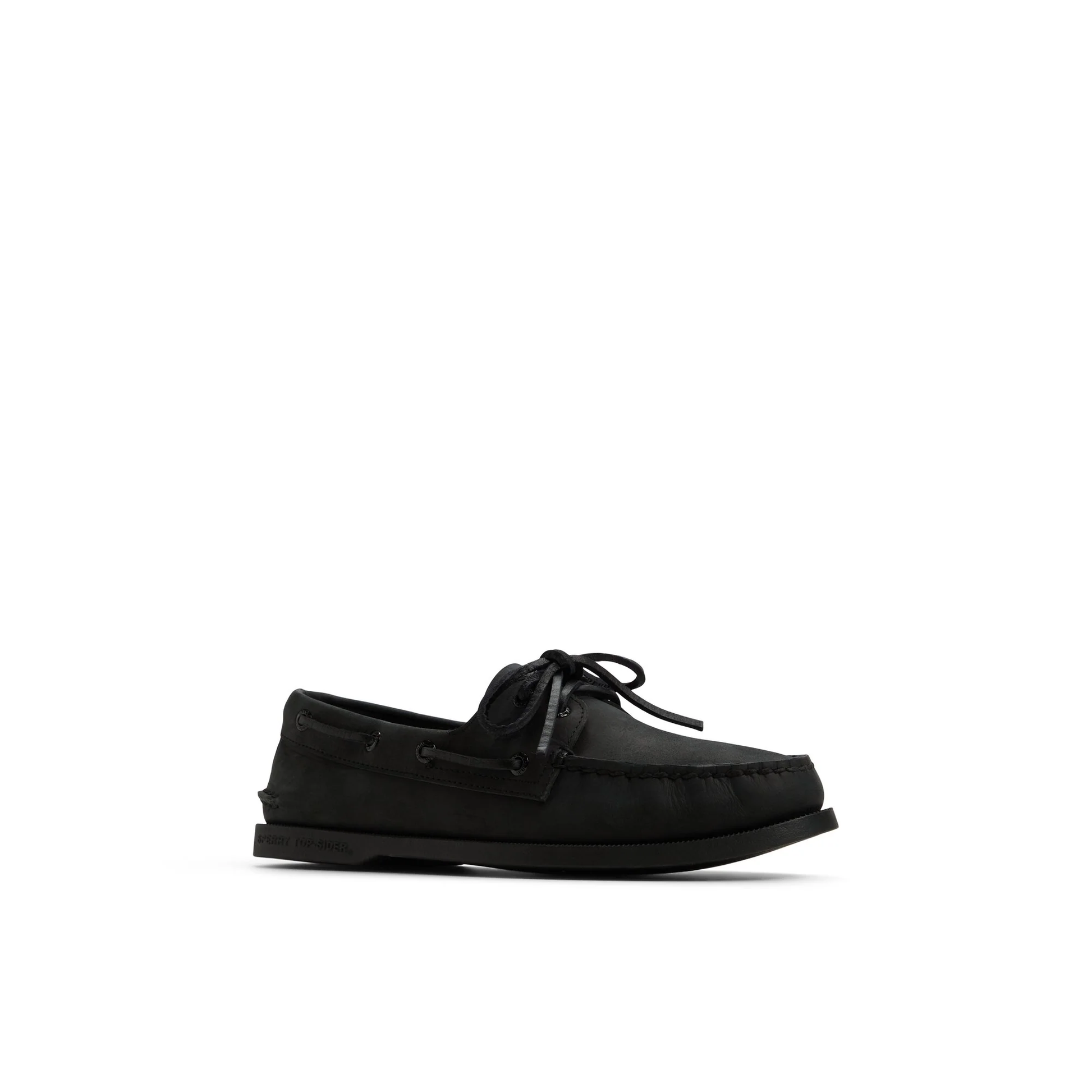 Authentic Original™ 2-Eye Boat Shoe Nero Leather Smooth