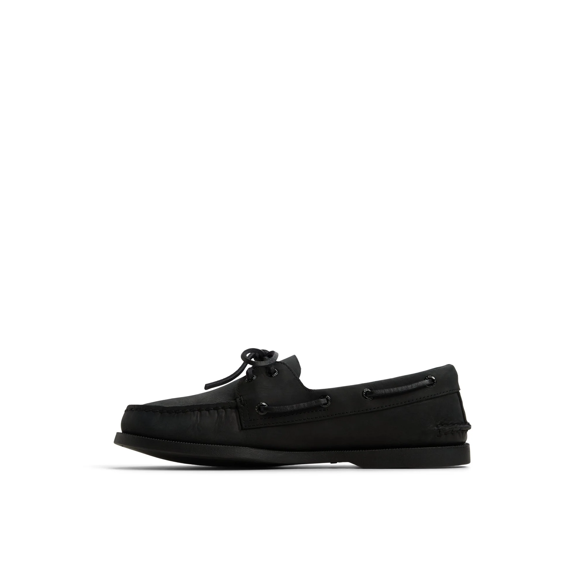 Authentic Original™ 2-Eye Boat Shoe Nero Leather Smooth