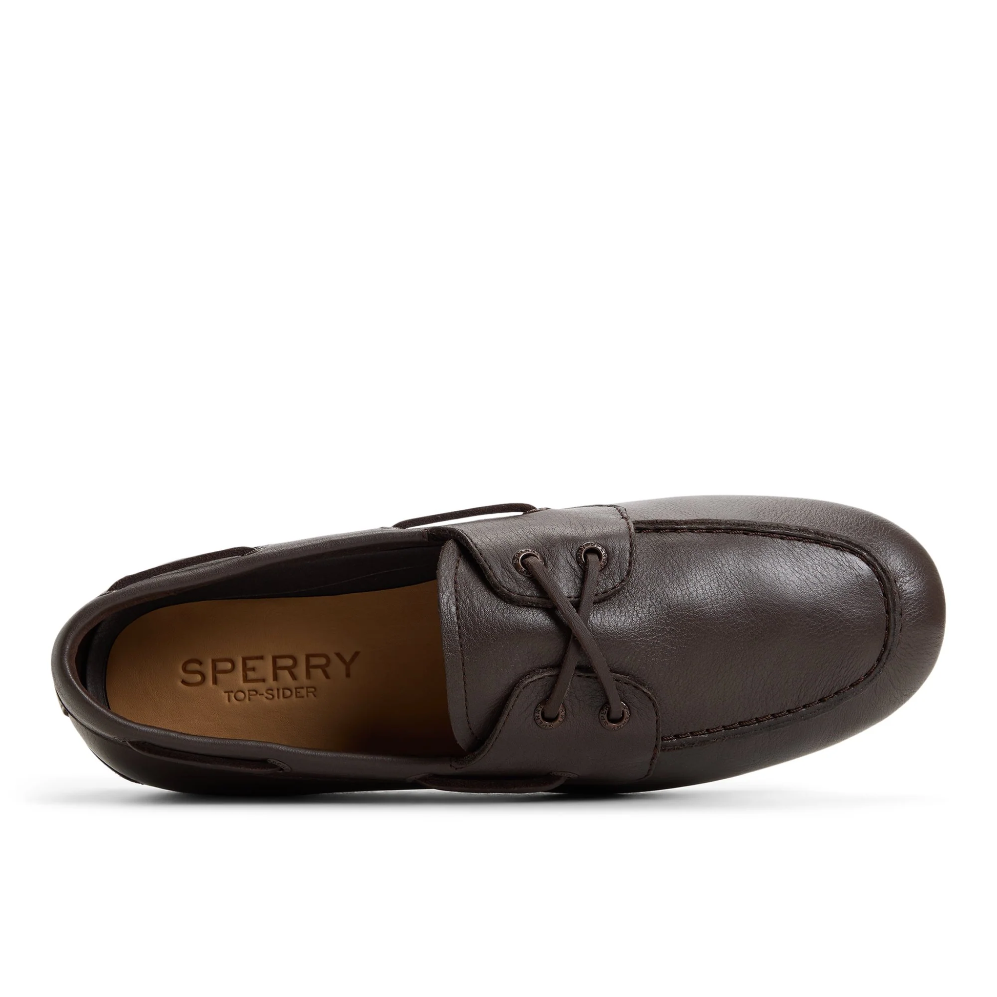 Slim Boat Shoe Dark Brown Tumbled