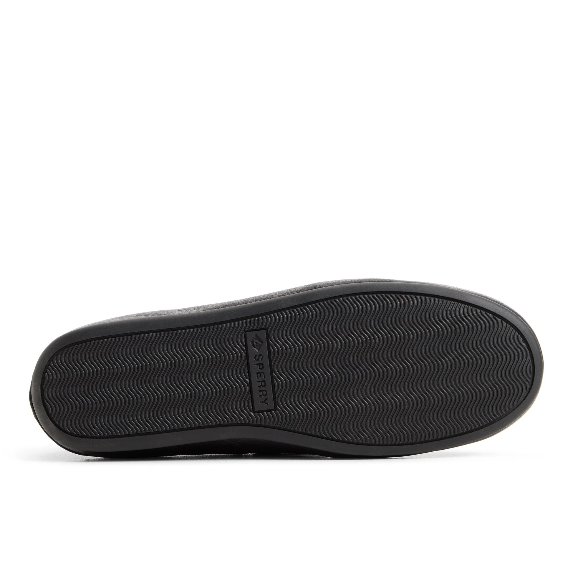 Slim Boat Shoe Black Leather Tumbled